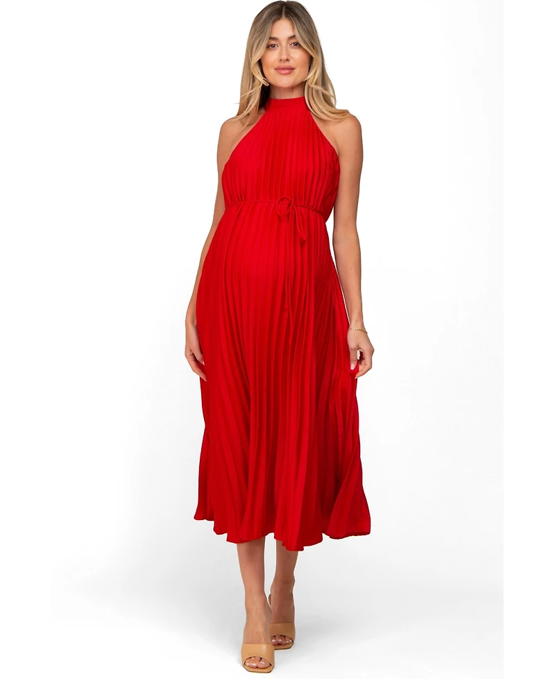 Pinkblush Maternity Pleated Halter Dress