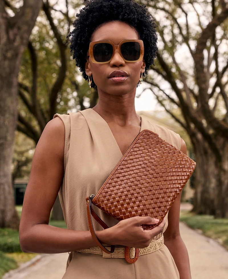 Patricia Nash Leisha Zippered Leather Wristlet