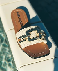 Karl Lagerfeld Paris Women's Marzella Slide Flat Sandals