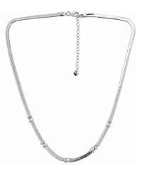 And Now This Cubic Zirconia Rectangular Stone Station Necklace