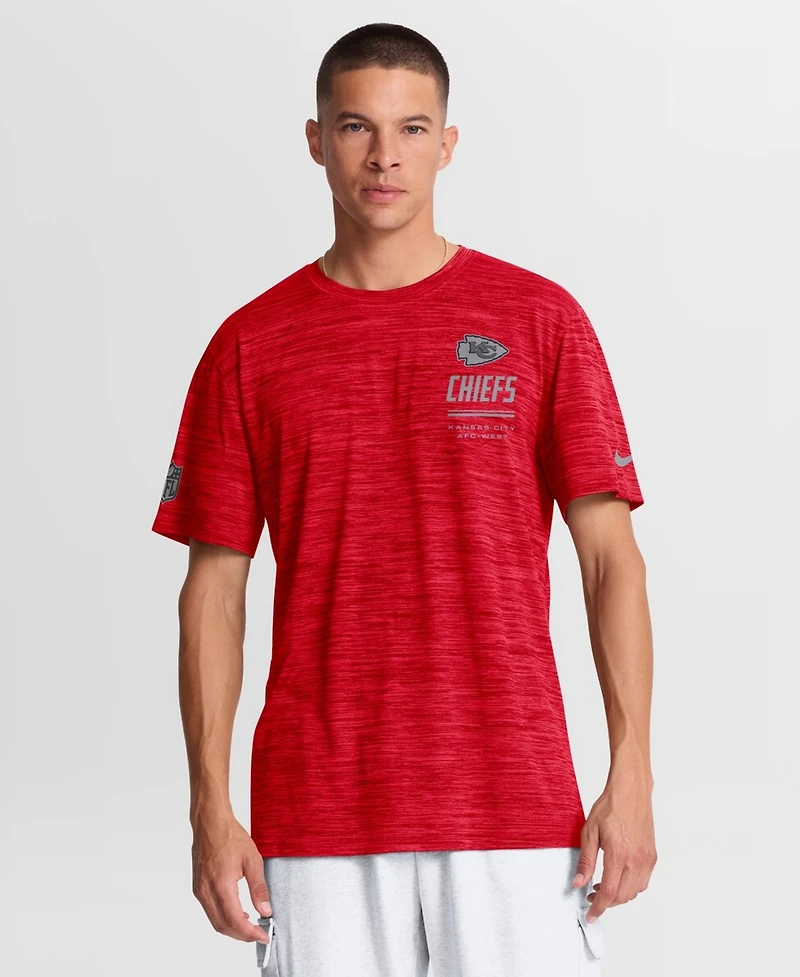 Nike Men's Red Kansas City Chiefs Big & Tall Sideline Velocity Dri-fit T-Shirt