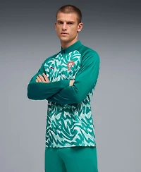 Puma Men's Green Portugal National Team Pre-Match Quarter-Zip Sweatshirt