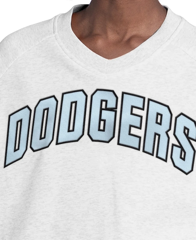 Starter Women's Gray Los Angeles Dodgers Show Up Fashion Sweatshirt