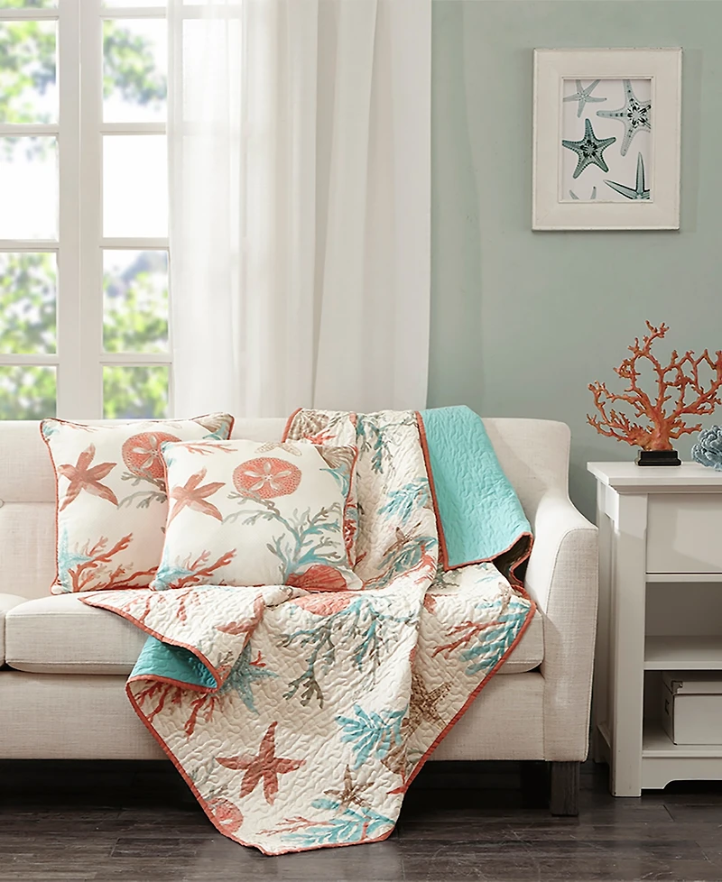 Madison Park Pebble Beach Quilted Reversible Throw, 50" x 70"