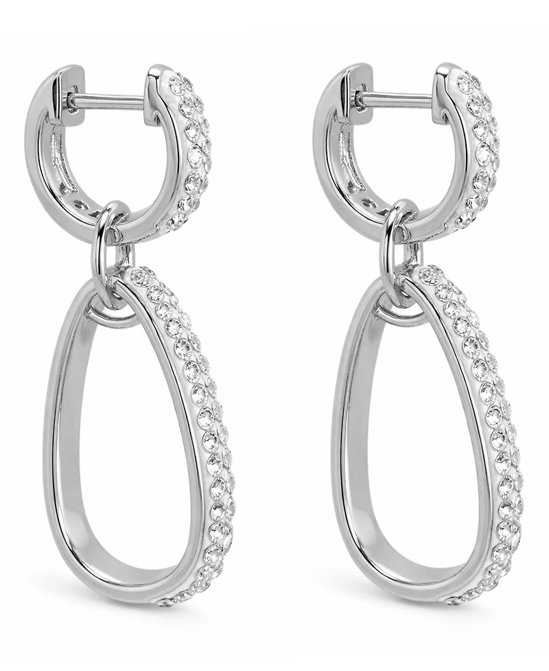 And Now This Crystal Drop Hinged Hoop Earrings