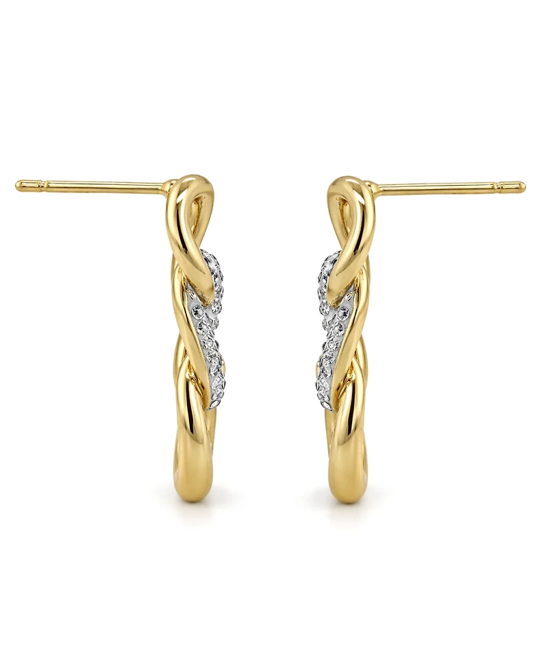 And Now This Crystal Link Drop Post Earrings