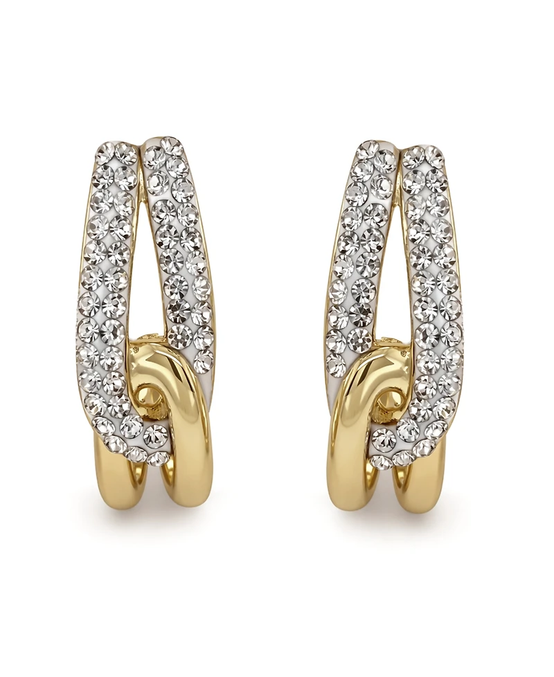 And Now This Crystal Interlock J Hoop Earrings