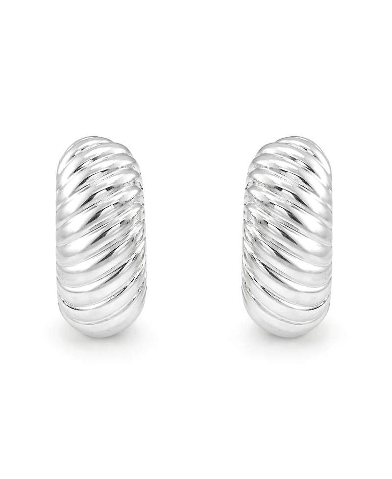 And Now This Puff Omega Hoop Earrings