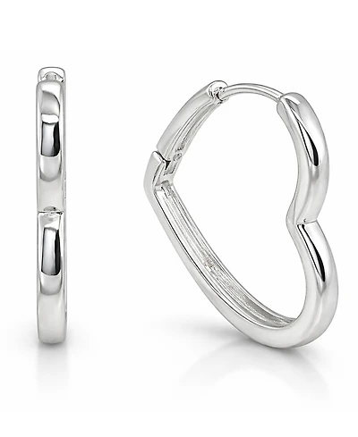And Now This Heart Hinged Hoop Earrings