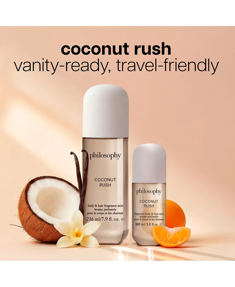 philosophy Coconut Rush Body and Hair Perfume Mist, 3.3 oz.