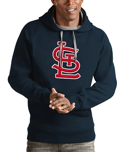 Antigua Men's Navy St. Louis Cardinals Victory Pullover Team Logo Hoodie