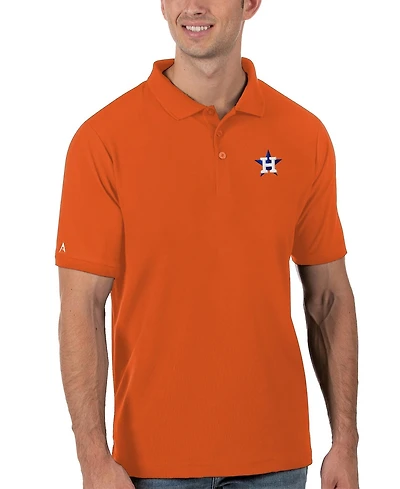 Antigua Men's Orange Houston Astros Legacy Pique Polo Shirt
