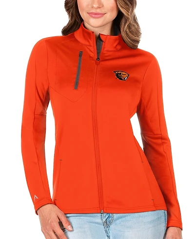 Antigua Women's Orange/Graphite Oregon State Beavers Generation Full-Zip Jacket