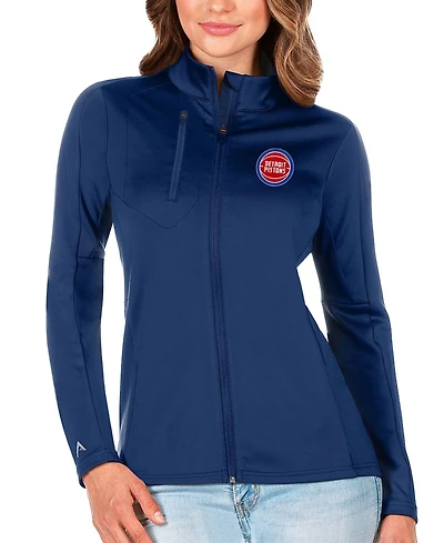 Antigua Women's Blue Detroit Pistons Generation Full-Zip Jacket