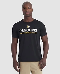 Fanatics Men's Black Pittsburgh Penguins Authentic Pro Rink Tech T-Shirt