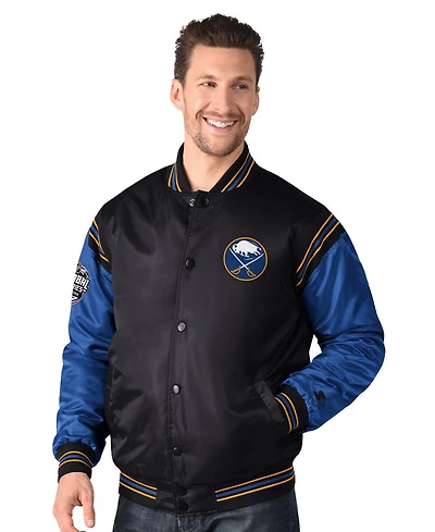 Starter Men's Black Buffalo Sabres 2024 Nhl Global Series Full-Snap Varsity Jacket