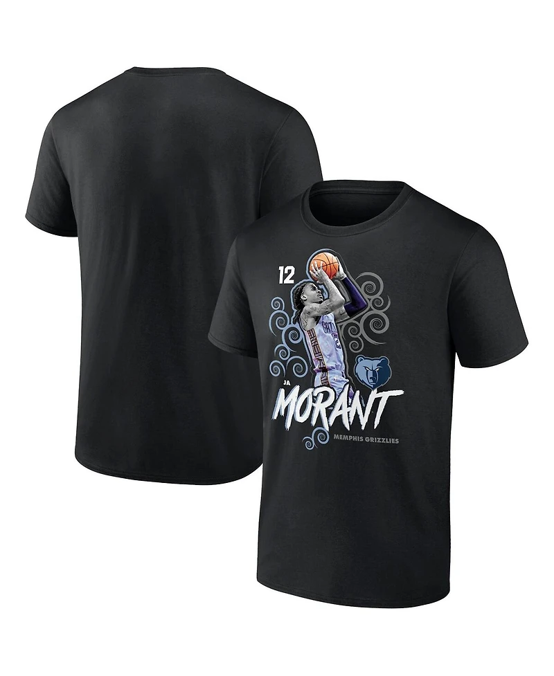 Fanatics Mto Label Men's Ja Morant Black Memphis Grizzlies Competitor T-Shirt