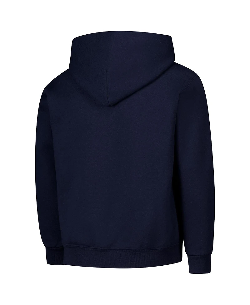 Champion Big Boys and Girls Navy West Virginia Mountaineers Campus Pullover Hoodie