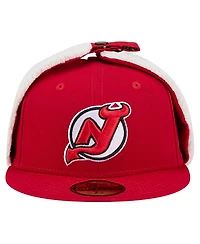 New Era Men's Red Jersey Devils Injection Dog Ear Classic Fitted Hat