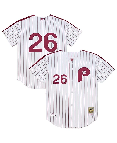 Mitchell & Ness Men's  Chase Utley White Philadelphia Phillies 2003 Cooperstown Collection Authentic Jersey