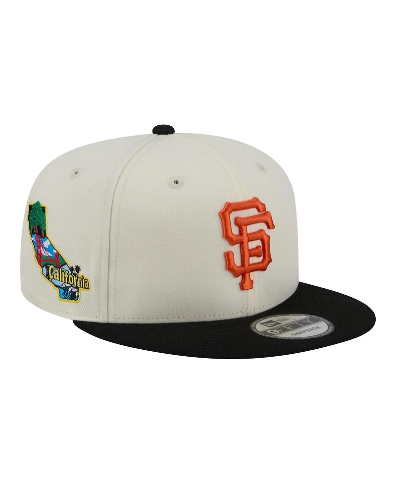 New Era Men's Cream/Black San Francisco Giants Localized 9FIFTY Snapback Hat