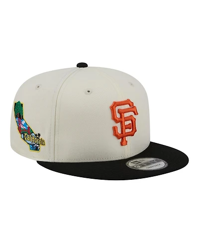 New Era Men's Cream/Black San Francisco Giants Localized 9FIFTY Snapback Hat