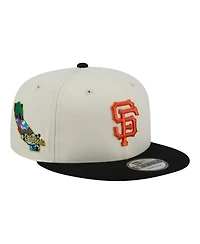 New Era Men's Cream/Black San Francisco Giants Localized 9FIFTY Snapback Hat