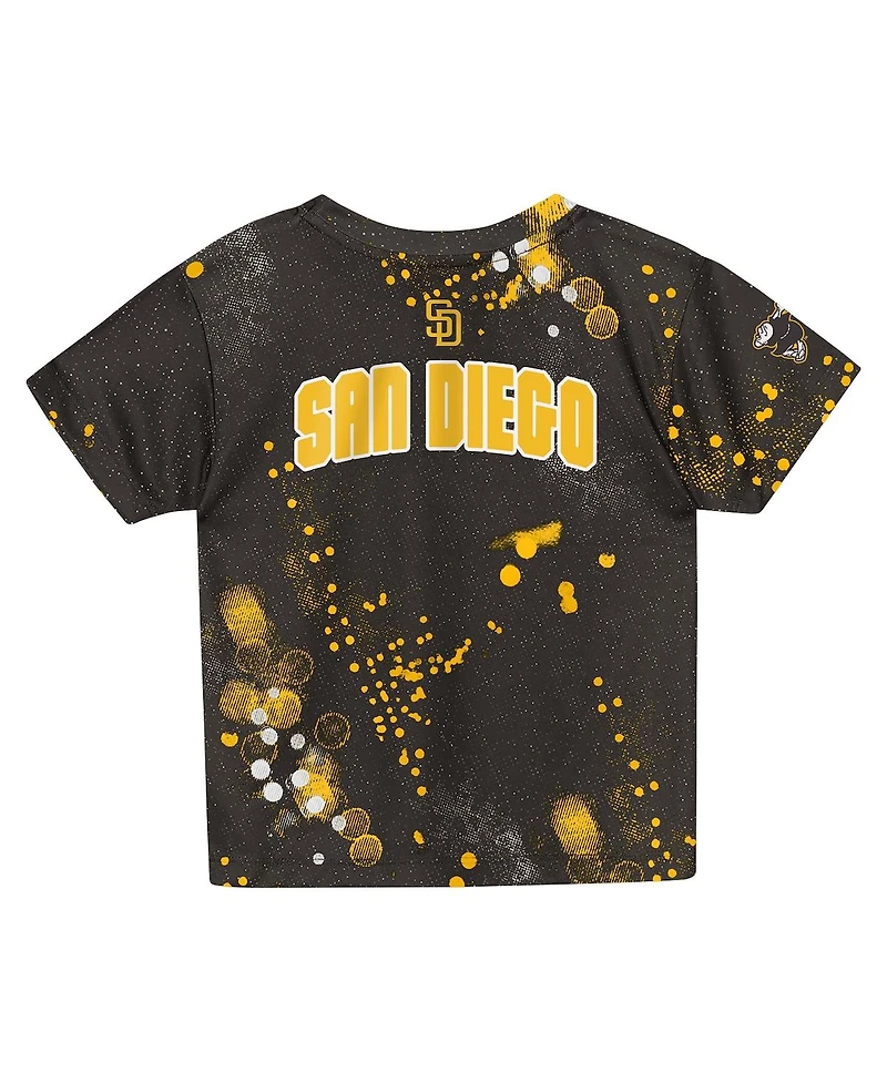 Outerstuff Preschool Brown San Diego Padres Pinch Hitter Infielder T-Shirt and Shorts Set