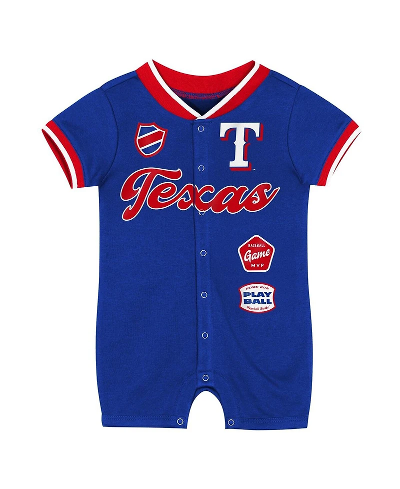Outerstuff Baby Boys and Girls Royal Texas Rangers Pinch Coverall