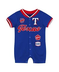 Outerstuff Baby Boys and Girls Royal Texas Rangers Pinch Coverall