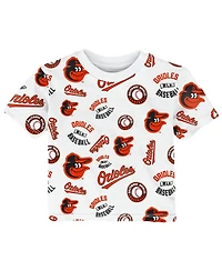 Outerstuff Toddler White Baltimore Orioles Run Down T-Shirt