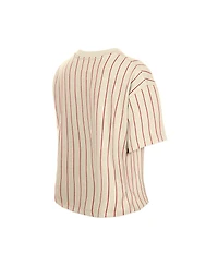 New Era Women's Cream Texas Rangers Throwback Boxy T-Shirt