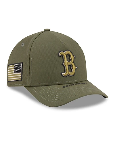 New Era Big Boys and Girls Olive Boston Red Sox 2026 Armed Forces Day 9FORTY M-Crown Adjustable Hat