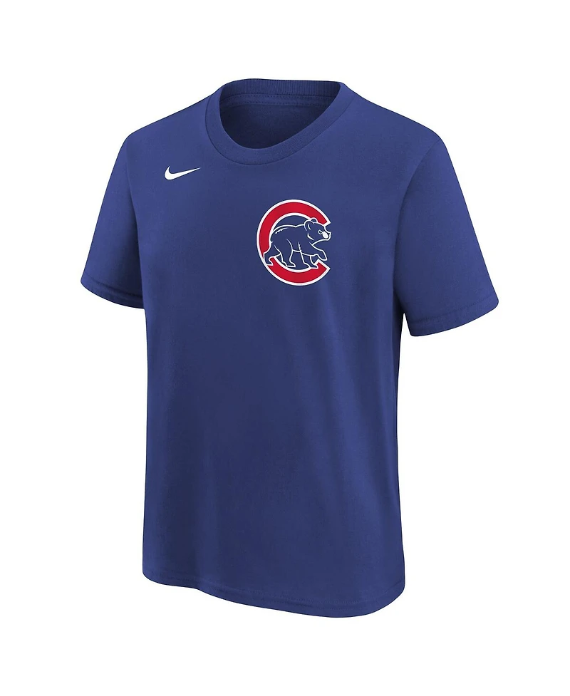 Nike Big Boys and Girls Dansby Swanson Royal Chicago Cubs Name & Number T-Shirt
