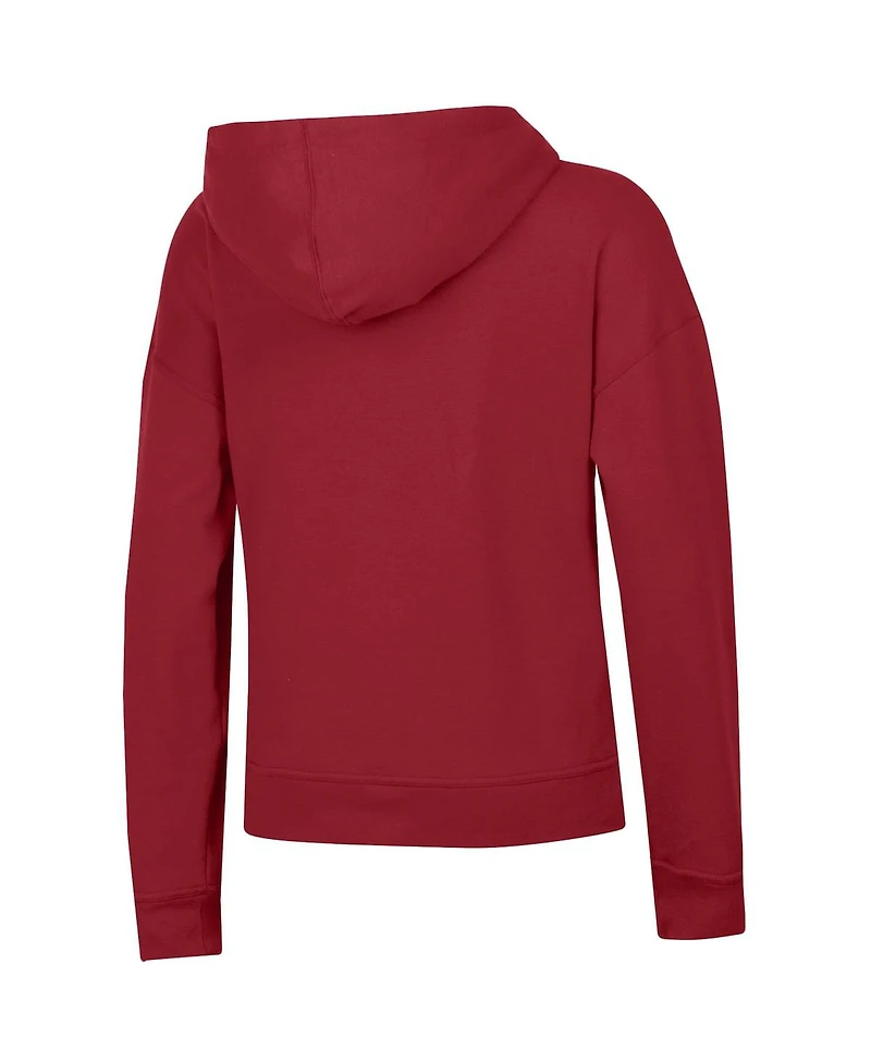 Champion Women's Crimson Indiana Hoosiers Powerblend Fleece Pullover Hoodie
