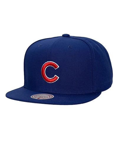 Mitchell & Ness Men's and Women's Royal Chicago Cubs Side Logo Snapback Hat