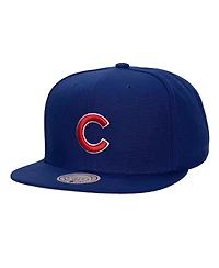 Mitchell & Ness Men's and Women's Royal Chicago Cubs Side Logo Snapback Hat