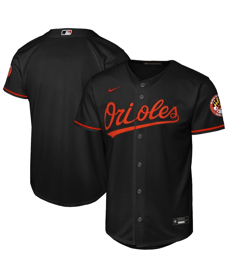 Nike Big Boys and Girls Black Baltimore Orioles Alternate Stadium Jersey