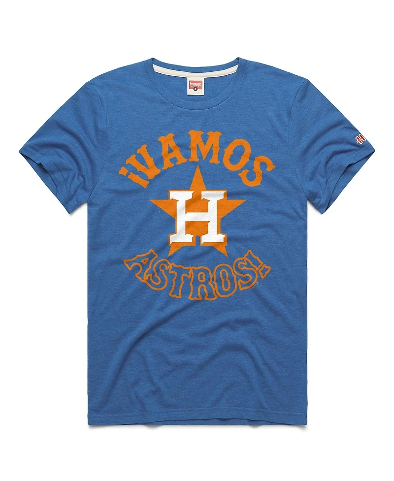Homage Men's Blue Houston Astros Vamos Tri-Blend T-Shirt