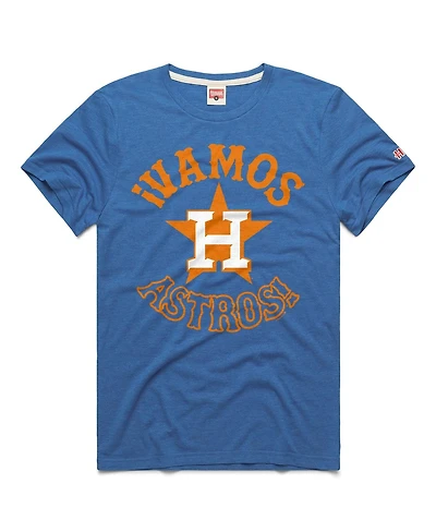 Homage Men's Blue Houston Astros Vamos Tri-Blend T-Shirt