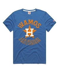 Homage Men's Blue Houston Astros Vamos Tri-Blend T-Shirt