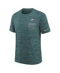 Nike Big Boys and Girls Midnight Green Philadelphia Eagles Sideline Velocity Dri-fit T-Shirt