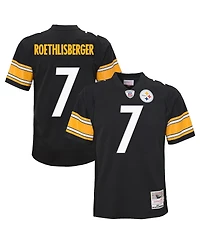 Mitchell & Ness Big Boys and Girls Ben Roethlisberger Black Pittsburgh Steelers 2004 Legacy Replica Jersey