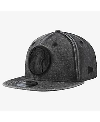 New Era Men's Black Minnesota Timberwolves Washed Tonal 9FIFTY Snapback Hat