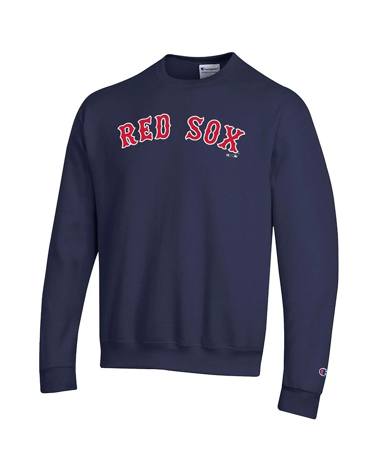 Champion Men's Navy Boston Red Sox Powerblend Wordmark Sweatshirt