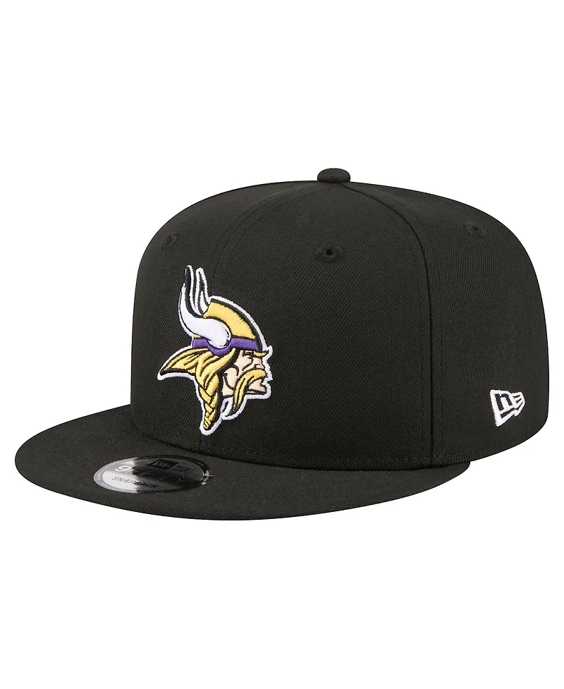 New Era Men's Black Minnesota Vikings 9FIFTY Snapback Hat