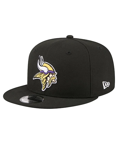 New Era Men's Black Minnesota Vikings 9FIFTY Snapback Hat