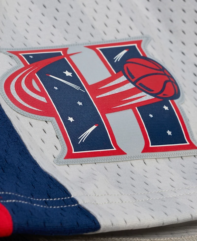 Mitchell & Ness Men's Silver Houston Comets 1997 Court Origins Swingman Shorts