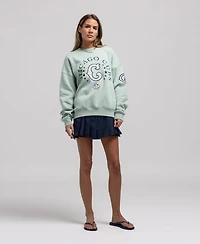Mitchell & Ness Women's Green Chicago Cubs Yacht Rock Sweatshirt