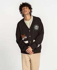 The Wild Collective Men's and Women's Anthracite New York Liberty Oversized Button-Up Jacquard Cardigan